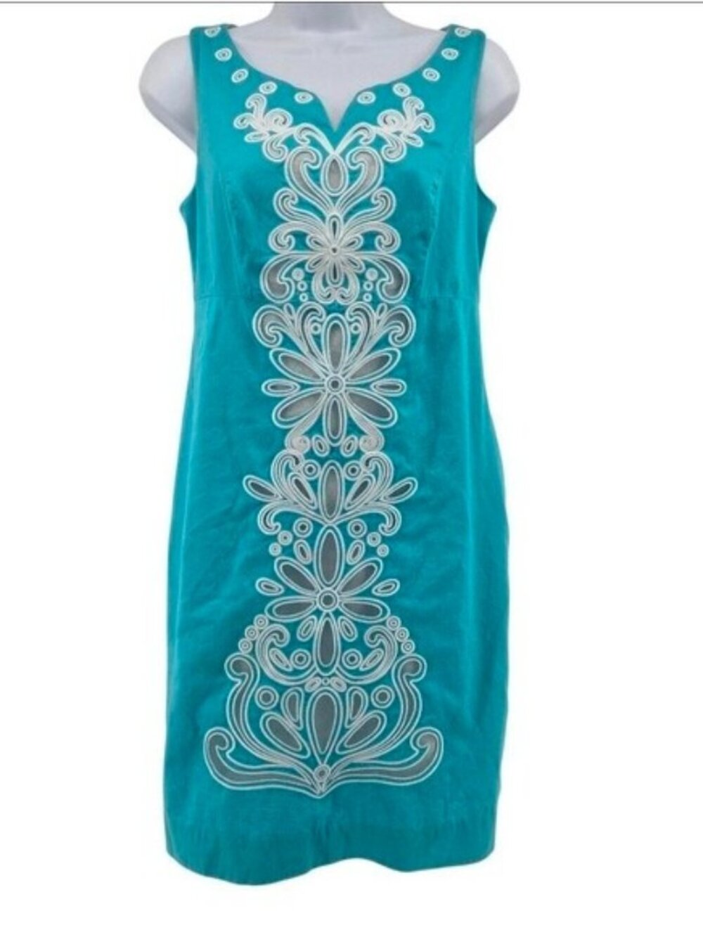 Lilly Pulitzer Dolly Dress Eyelet Embellished Sheer Panels 8